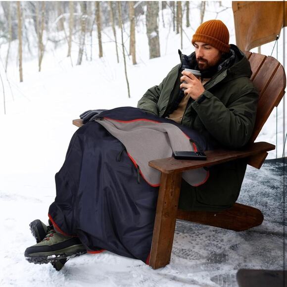 Large Waterproof Stadium BlanketCold Weather, Soft Warm Fleece Camping Blanket - Picture 8 of 9